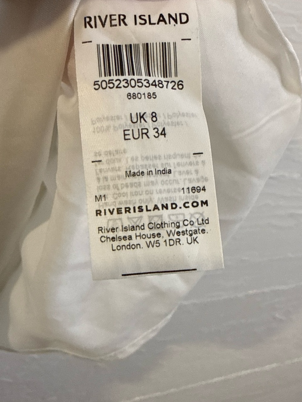 River Island Ivory Beaded V-Neck Mini Dress - Picture 5 of 8